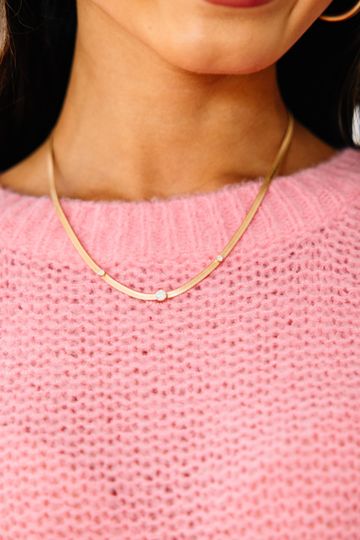 Where It All Began Opal Circle Snake Chain Necklace