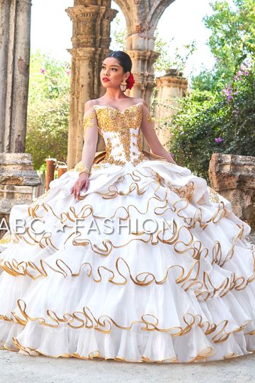 Ruffled Charro Quinceanera Dress by Ragazza M29-129