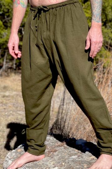 Ankle Cuff Medieval Pants - Green