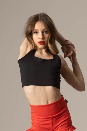 Duchess Crop Top - Black