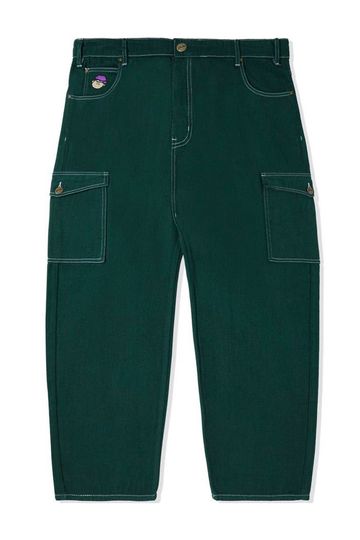 BUTTER GOODS SANTOSUOSSO CARGO DENIM PANTS - DARK FOREST