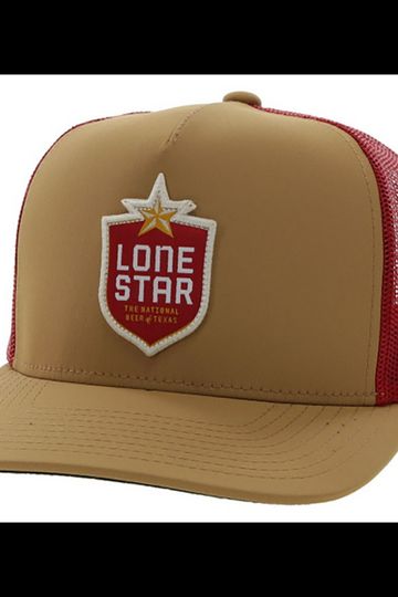 Hooey Tan & Red Lone Star Trucker Cap