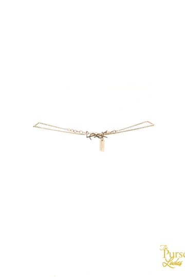 SAINT LAURENT Silver Brass Opyum Charm Bracelet