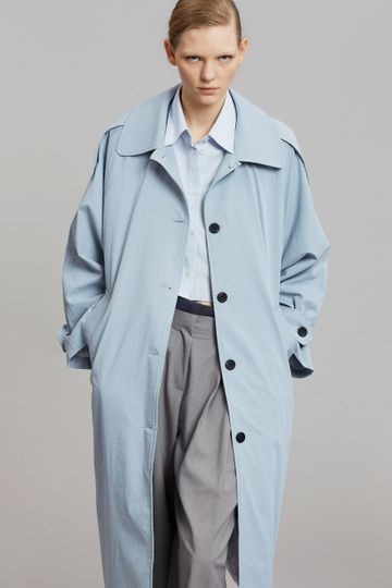Millie Trench Coat - Pale Blue