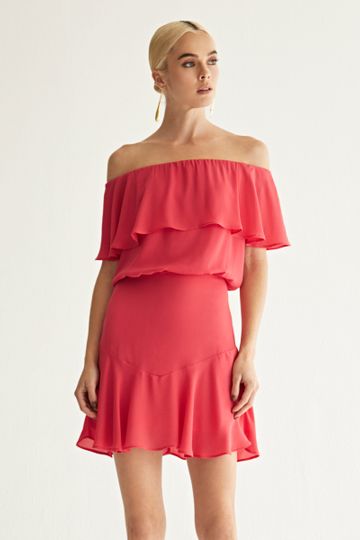 Off Shoulder Ruffle Dress