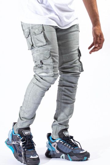 Serenede Timber Wolf Cargo Jeans (Arctic Grey)