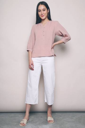 Alia Resort Blouse Dusty Rose