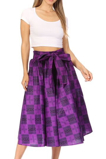 Sakkas Second African Dutch Ankara Wax Print Full Circle Skirt