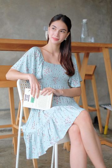 Isabelle mini dress - Tiffany blue