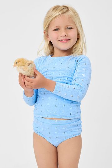Mini Children's Eyelet Top - Sea Angel