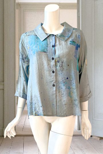 Crop Button Down with Collar