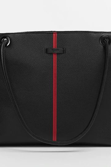 Benjamin Professional Leather Tote Bag Black/Gunmetal
