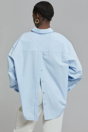 Kae Button Back Shirt - Sky
