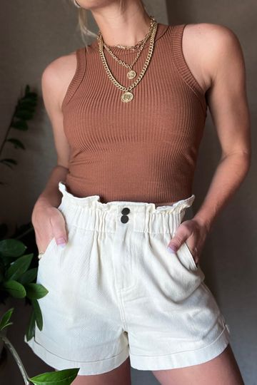 The Celine Crop Top In Caramel