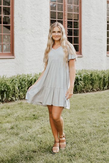 Sweet Mornings Flutter Sleeve Dress