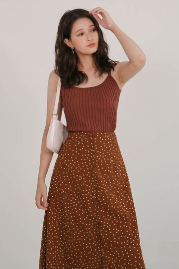 LEA KNIT TANK TOP TERRACOTTA