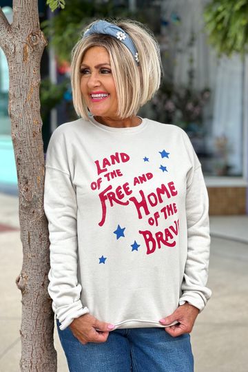 "Land of the Free and Home of the Brave" Pullover