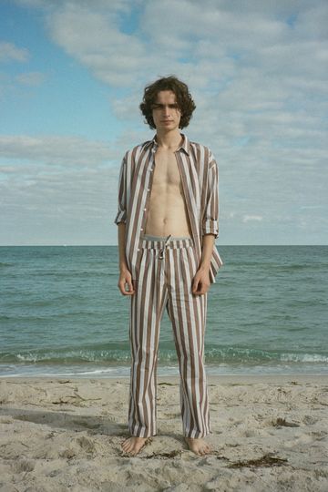 Samsøe & Samsøe Devon Trousers - Brown Stripe
