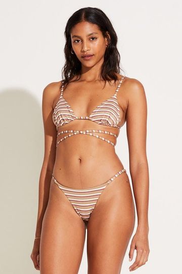Sol Strappy Wrap Top - Sparkle Stripe