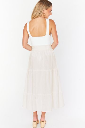 Miley Midi Skirt ~ Cream