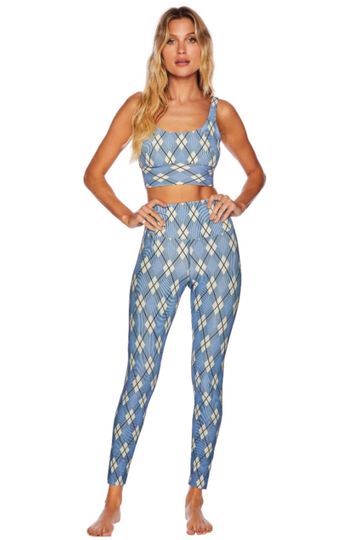 Ayla Leggings - Ivory Argyle