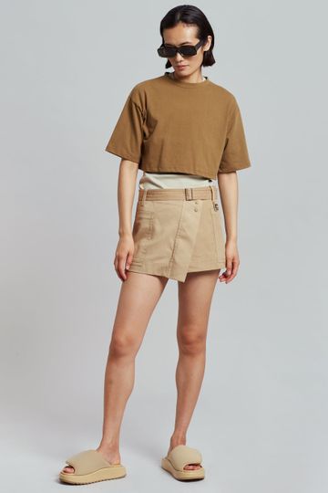 Low Classic Pocket Mini Skirt - Beige