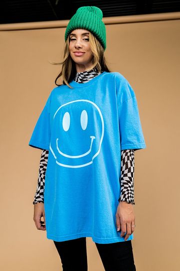 LALA ORIGINAL: The World Needs Your Magic™ Oversized Tee in Forever Blue