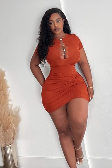 Cassie Bodycon Dress RUST