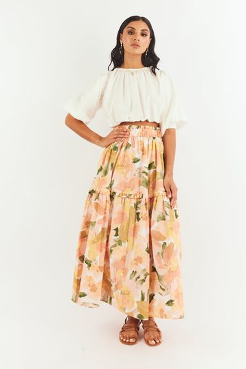 CORDELIA MAXI SKIRT - MALLORCA FLORAL