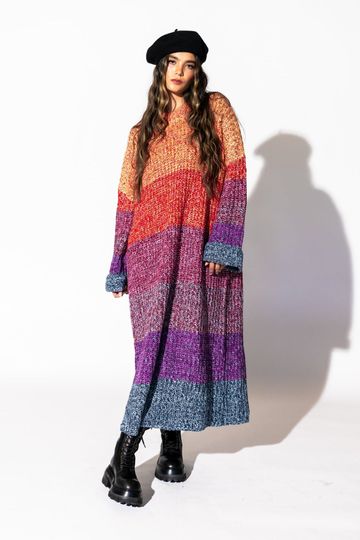 LALA ORIGINAL: Feels Like Home Oversized Sweater Dress in Sunset *RESTOCKING SOON*