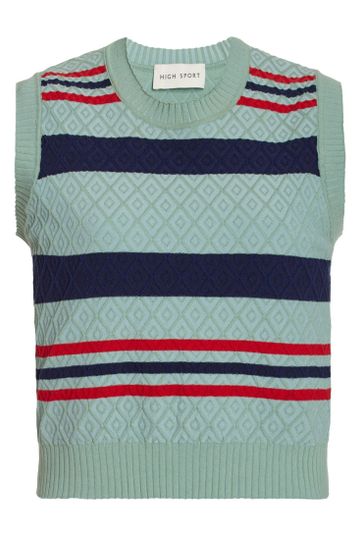 Annette Tank - Sage Stripe