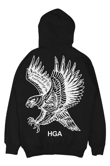 HGA Eagle Comfort Hoodie - (True Black)
