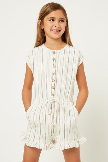 Stripe Button-Down Romper