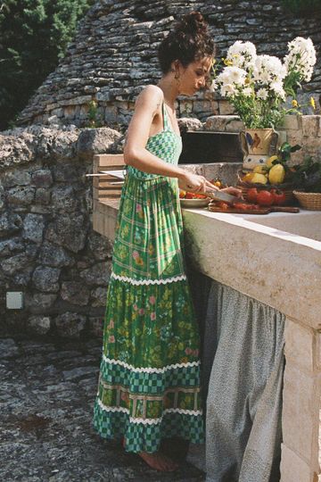 Flora Strappy Maxi Dress - Citrus Crush
