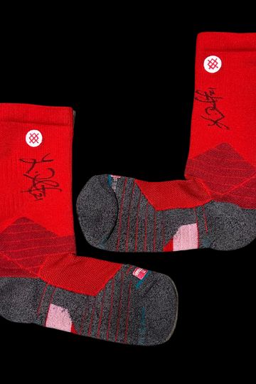 Lars Nootbaar St Louis Cardinals Autographed Game Used Stance Socks - JSA COA