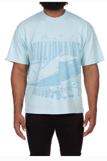 Billionaire Boys Club bb crawler s/s knit (cropped fit) - crystal blue