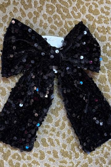 BLK Sequin Bow