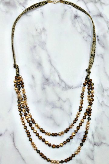 Dress To Impress Draped Necklace - Metallic Mix