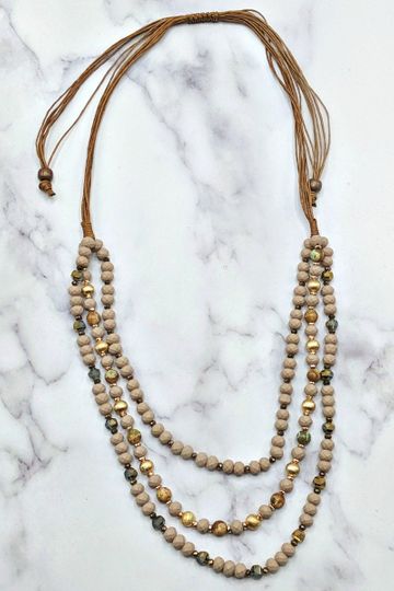Dress To Impress Draped Necklace - Mauve